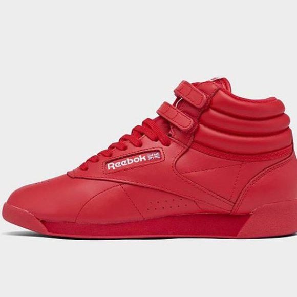 Reebok Shoes - Reebok Freestyle Hi Top Women's Sneaker Casual Retro Shoe Red Size 11